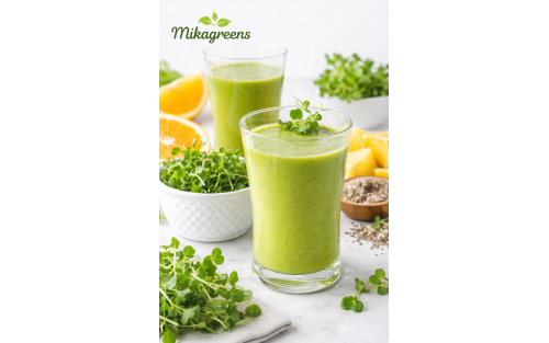 Smoothie de Naranja y Piña con Microvegetales