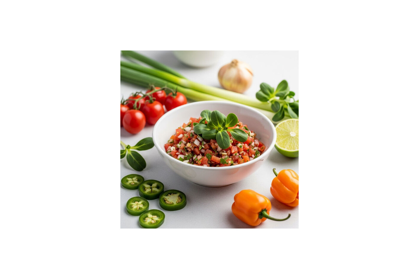 Salsa Fresca con Microvegetales de Girasol, Microbrotes y Microgreens